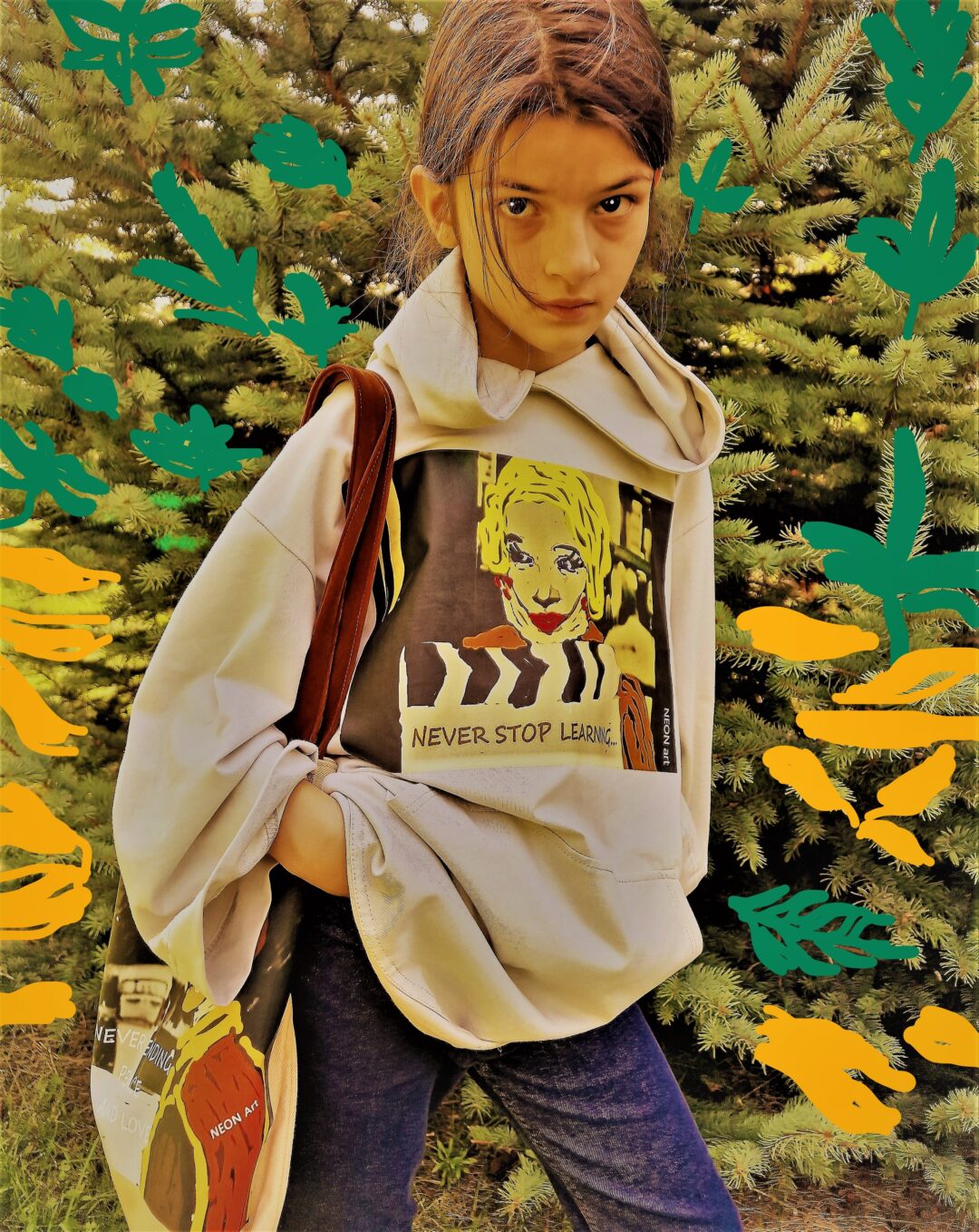 Neon Art | Hoodie | NEVER STOP LEARNING